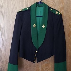 Military Style Wool Green/Navy Jacket